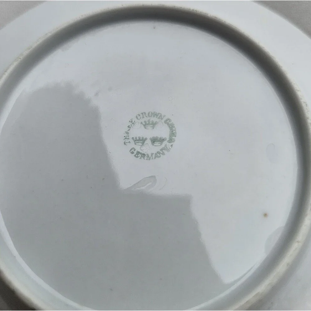 Vintage Three Crown China Germany Salad/Dessert Plate With Gold Accents 6 Inch